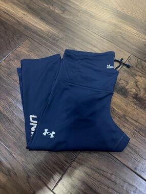 Under Armour Dark Navy Performance Leggings with Logo